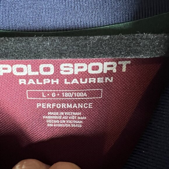Polo Sport Performance Ralph Lauren Shirt Size Large Colorblock VTG Retro Style - Picture 6 of 11